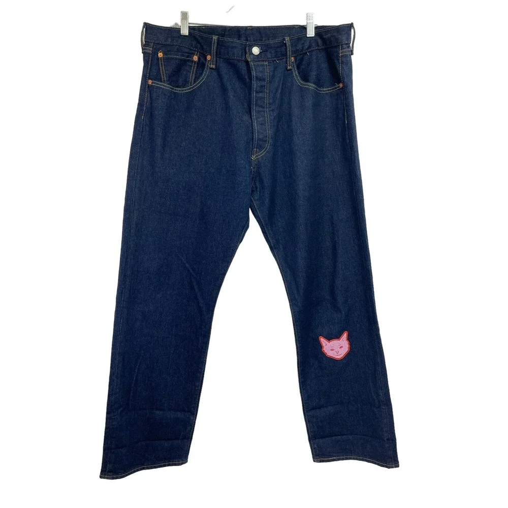 Levi's 501 '93 Sz 38x30 Straight Leg Button Fly Denim Blue Jeans‎ (HH20) EUC